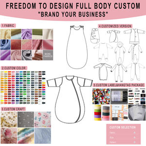 HUOYOUNG OEM personalizado bebé algodón <span class=keywords><strong>saco</strong></span> de dormir niños de una sola capa gruesa sacos de dormir niña usable manta pijamas con <span class=keywords><strong>invierno</strong></span> - Product Image 4