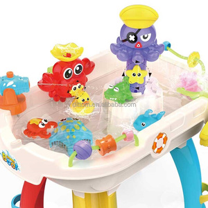 Table de jeu multifonctionnelle pour bébé, jouets de douche d'animaux amusants, table de pêche électrique pour salle de bain et jeux d'eau avec musique - Product Image 1