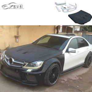 W204 C63 AM <span class=keywords><strong>Black</strong></span> serie Body Kit nuove condizioni 4 porte ampio cofano paraurti anteriore minigonne laterali parafango posteriore per <span class=keywords><strong>classe</strong></span> C W204 - Product Image 1