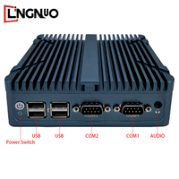 Vente chaude Mini PC sans ventilateur en aluminium à 4 cœurs PC industriel compact avec Intel Chipset Linux OS pour prises EU/US/AU pour une utilisation de bureau