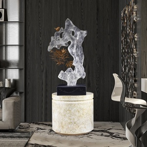 Escultura de Cristal Contemporánea con Arte Rupestre de Taihu, Adorno de Resina para Decoración de Interiores de Lujo - Product Image 3