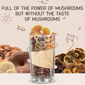 가노허브 영지 카푸치노 유기농 영지버섯 추출물 프리미엄 무설탕 인스턴트 커피 블렌드 박스 (향신료 허브 향) - Product Image 3