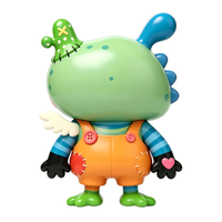 Figurine en vinyle PVC OEM Monstre Vert Kawaii, Jouet Monstre Qui Cligne des Yeux, Cadeau d'Anniversaire, Vente Directe Usine Personnalisée