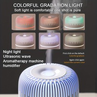 Petit humidificateur ultrasonique portable USB pour voiture et diffuseur d'aromathérapie avec éclairage LED en plastique écologique, capacité de 51 à 100 ml