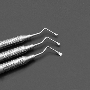 Dental curette with <b>teeth</b>, double-ended <b>scraper</b>, implant curette, <b>tooth</b> removal and decay removal tool, dental cleaning - Product Image 1