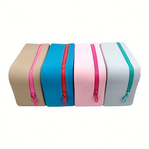 <b>Extra</b> <b>Large</b> Fashionable Women's Crossbody Shoulder Bag Waterproof Silicone Makeup Case Cosmetic Wallet Zipper Coin Purse Brush - Product Image 2