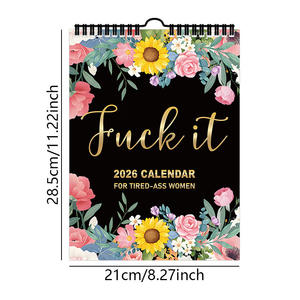 <span class=keywords><strong>Calendrier</strong></span> mural 2026 avec papier d'art pour 13 vacances légales lunaires et <span class=keywords><strong>du</strong></span> nouvel an pour l'affichage et la promotion - Product Image 1