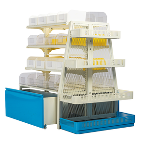 Giá để hàng siêu thị một mặt 5 tầng, kệ trưng bày đồ ăn nhẹ tiện lợi gắn tường, làm bằng thép carbon kim loại - Product Image 6