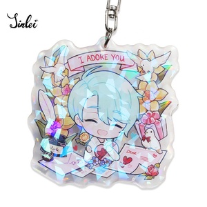 Ciondoli acrilici stampati personalizzati portachiavi in peluche Jordan portachiavi personaggi dei cartoni animati portachiavi accessori regali - Product Image 5