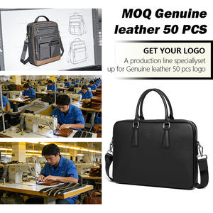 Sac pour homme en cuir <span class=keywords><strong>de</strong></span> vache pleine fleur YIKU, logo personnalisable, grande capacité, sacoche d'affaires décontractée. - Product Image 2