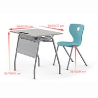 Meubles scolaires des Émirats arabes unis, ensemble bureau et chaise pour étudiants, table et chaise de classe