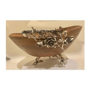 Material de madera Forma única Cuenco de pulido de madera Estilo de lujo moderno Venta caliente Cuenco decorativo para el hogar de alta calidad - Product Image 5