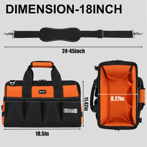 صندوق أدوات محمول مخصص للتنظيم والتخزين، حقيبة أدوات كبيرة، حقيبة أدوات تكتيكية متينة بسحاب كبير، صندوق أدوات للسفر - Product Image 6