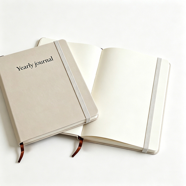 Solid Color Yearly Journal Notebook A5 Custtom Planner Daily Planning Personalized  Gift