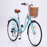 Bicicleta Eléctrica de 28 Pulgadas en Oferta, Nuevo Estilo, Bicicleta Urbana Económica para Mujer, 21 Velocidades, Cuadro de Acero, Horquilla de Aleación de Aluminio