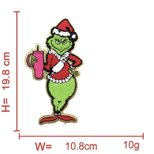 Nieuw Ontwerp Groot Formaat Ijzer Op Goud/Strook Rand Santa Baby Sneeuwpop Ze Kids Kerst Chenille <span class=keywords><strong>Patch</strong></span> - Product Image 2