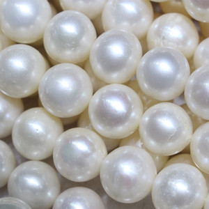 Collier de perles rondes d'eau douce naturelles de 8 à 9 mm légèrement imparfaites, chaîne de clavicule, accessoire, cadeau de fête des mères pour femmes - Product Image 2