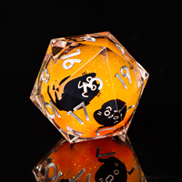 Set Dadu Polihedral Resin Massal dengan Logo Kustom, Dadu Penentu Keputusan Film, Kotak & Display Dadu 16-22mm untuk Permainan Papan