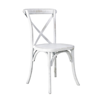 Chaise de salle à manger en rotin Vintage, chaise de salle à manger en bois empilable de mariage à dos croisé