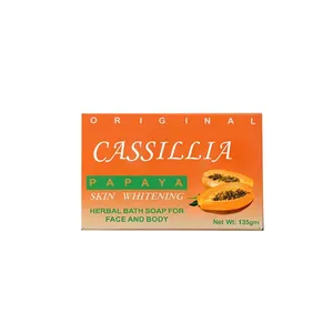 Cassillia Wholesale 100% Pure Beauty Skin Whitening Bar Papaya Kojic Acid Soap With Gluthathione Moisturizing Soap for Wholesale