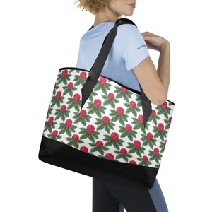 Sac isotherme à bandoulière pour le déjeuner, motif floral tropical hawaïen, en polyester durable, sac fourre-tout isotherme pour le déjeuner - Product Image 5