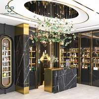 Meubles de présentation de parfumerie de luxe, étagères murales en bois pour magasin de parfumerie, vitrine pour magasin de cosmétiques