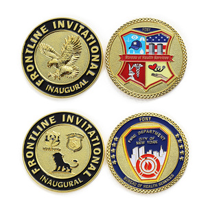 מטבעות חדשים מצופים זהב בתלת מימד, סגסוגת אבץ, צביעה בצבע, מטבעות בהתאמה אישית עם לוגו מתכתי, עיצוב עם נשר וסמל משרד. - Product Image 1