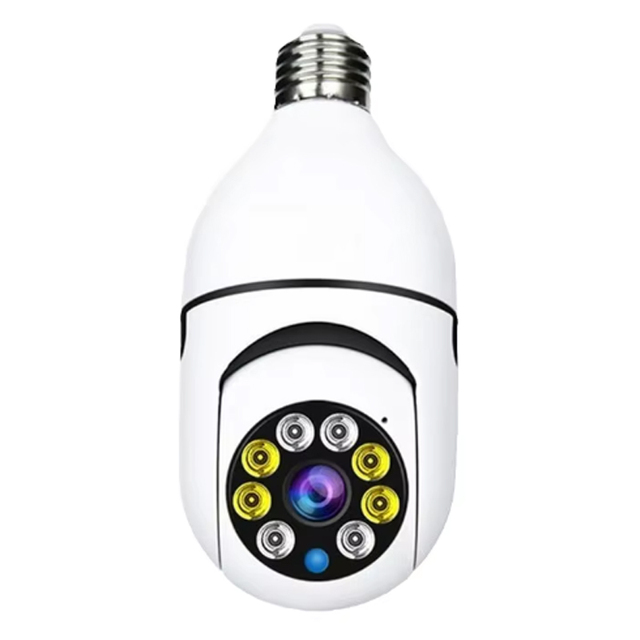 360 Degree Panoramic 1080p HD CMOS Night Vision Mini Wireless Home Security Camera Light Bulb Pan-Tilt Cloud Two-Way Audio 1