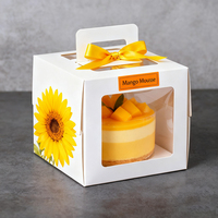 Scatola Personalizzata per Asporto di Torte, Pane, Cioccolato, Bento, Design per Confezioni di Dessert in Plastica con Finestra