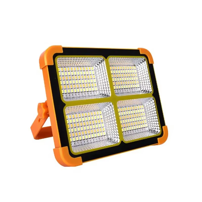 Portable IP66 Rechargeable Solar Flood Light with LED for Outdoor Emergency Work Stadium & Construction Sites