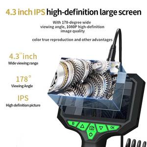 2m industrielle endoskopische 4,3-Zoll-Bildschirm <span class=keywords><strong>Handheld</strong></span>-Endoskop kamera Inspektions kamera 8-mm-Doppelobjektiv für Auto-Abflussrohr - Product Image 2
