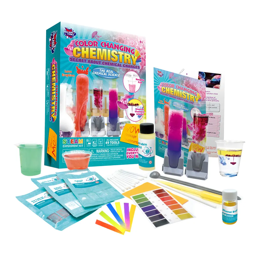 Stem Learning Science Kits Cool Boy, Set mainan hadiah ulang tahun Natal ide kimia dan fisika untuk anak laki-laki dan perempuan