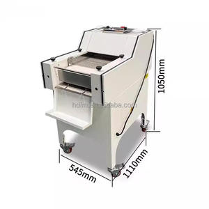 Machine à trancher le pain électrique automatique pour boulangerie, en acier inoxydable, avec taille réglable et roues - Product Image 3