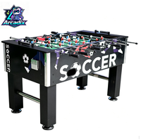 Table de baby-foot commerciale à monnayeur, machine de jeu d'arcade, football de table 2 joueurs avec éclairage LED pour pub, bar, parc d'attractions en intérieur