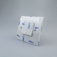 INGELEC Estándar DE LA UE 2 Gang 1 Way 2 Way Interruptor de luz de pared moderno Montaje en pared eléctrico Interruptor de botón doble 10A 250V
