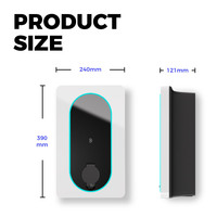 Chargeur de voiture électrique 7kw Chargeur domestique AC EV Station de charge de véhicule électrique, 32A Plug Play Wallbox Type2 Interface IP55