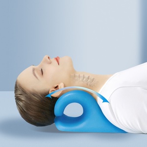 Oreiller de traction cervicale pour soulager la douleur au cou et aux épaules, appareil de relaxation musculaire et de soulagement de la douleur TMJ, noir - Product Image 5