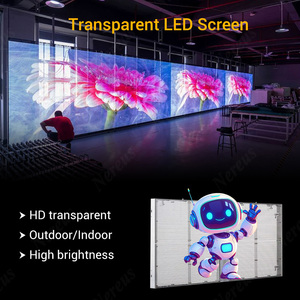 P3.91 P4.81 Indoor Outdoor Transparent LED Display Screen <b>Film</b> for Glass Window Advertising Transparent Transparent Led Screen T - Product Image 4