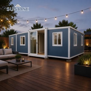 Villa de luxe préfabriquée pliable SUNRISE 40ft 20ft, maison conteneur extensible 40ft avec 2 ou 3 chambres - Product Image 1