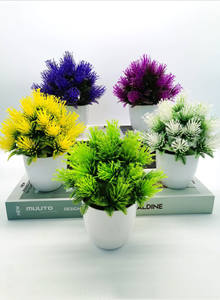 Hierba persa verde Artificial, plantas en maceta, <span class=keywords><strong>bonsái</strong></span>, plantas de imitación, <span class=keywords><strong>bonsái</strong></span> para el hogar y la boda, venta al por mayor - Product Image 6