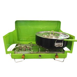 Foldable/Pelindung Angin/Butana Gas Bahan Bakar/Tas dengan Pegangan Camping <span class=keywords><strong>Burner</strong></span> (Double <span class=keywords><strong>Burner</strong></span> Head) - Product Image 1
