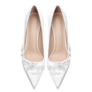 2024 produttori all'ingrosso di forniture transfrontaliere nuove <span class=keywords><strong>scarpe</strong></span> tacco alto da donna tacco a spillo bianco luce di lusso - Product Image 6