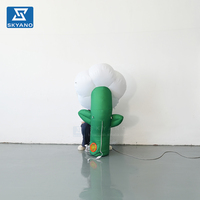 Modèle de fleur gonflable blanc sur pied personnalisé pour la décoration de paysages extérieurs, de scènes événementielles et de lieux touristiques