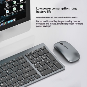 Wireless Bluetooth <b>Keyboard</b> And Mouse Combo Mute Membrane <b>Keyboard</b> For Desktop Laptop Phone Tablet Office Working - Product Image 5