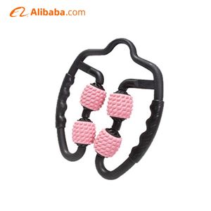 Rolo de massagem fitness para braço, perna, pescoço, músculo, ioga, pilates, relaxamento, 4 rodas em formato de u - Product Image 4