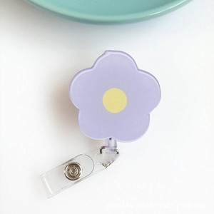 Atacado Barato: Porta-Crachá Retrátil de Acrílico Personalizado com Flor para Enfermeiras e Clipes de Crachá - Product Image 3