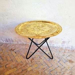 Mesa de Centro Marroquí de Hierro con Diseño Maravilloso, Atractiva, Nueva Llegada, Tamaño Grande, Moderna, en Oferta - Product Image 1