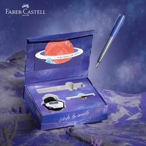 Pluma Estilográfica FABER-CASTELL Serie <span class=keywords><strong>GEFU</strong></span> con Punta de Acero Inoxidable, Tinta Azul Conmemorativa, Set de Regalo para Hombres y Mujeres, Práctica de Caligrafía - Product Image 3