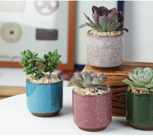 Plantadores Cilindro Fluxo Esmalte Cerâmica-Alta qualidade Mini para Casamento Desktop Vasos de Cerâmica para Plantas Flower <span class=keywords><strong>Pot</strong></span> American Style - Product Image 6
