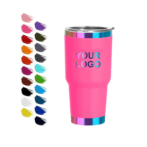Personalized 30oz Laser Engraved Stainless Steel Travel Tumbler Powder Coated Thermal Mug for Hot and Cold Drinks with Double Wa - Product Image 1